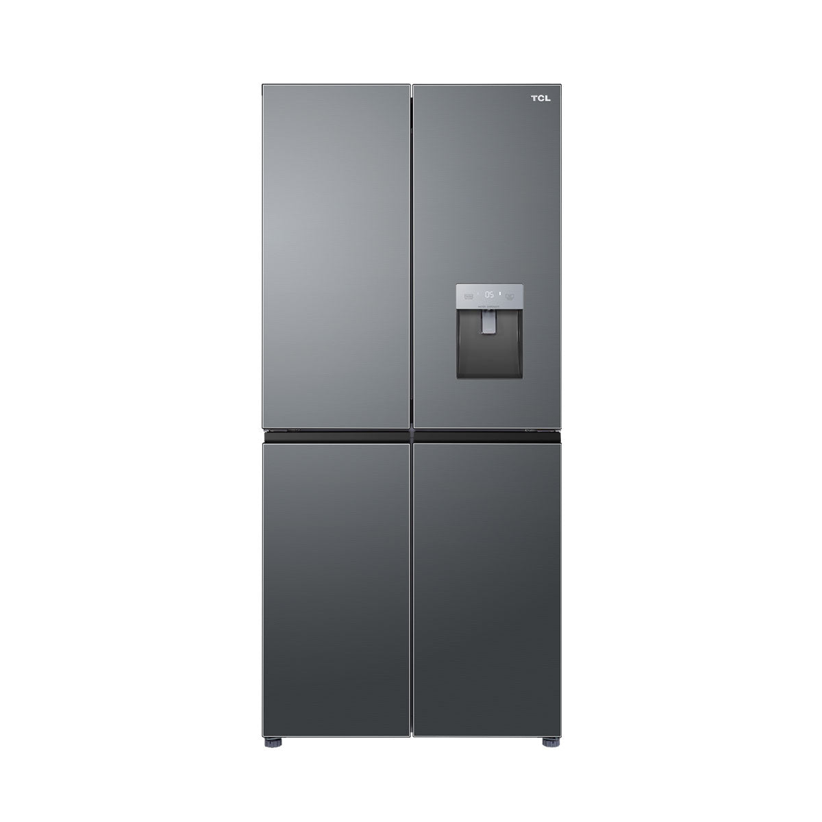 TCL C740CDGG Four Door ثلاجة اربع ابواب 24 قدم انفيرتر بخاخ ستيل غامق