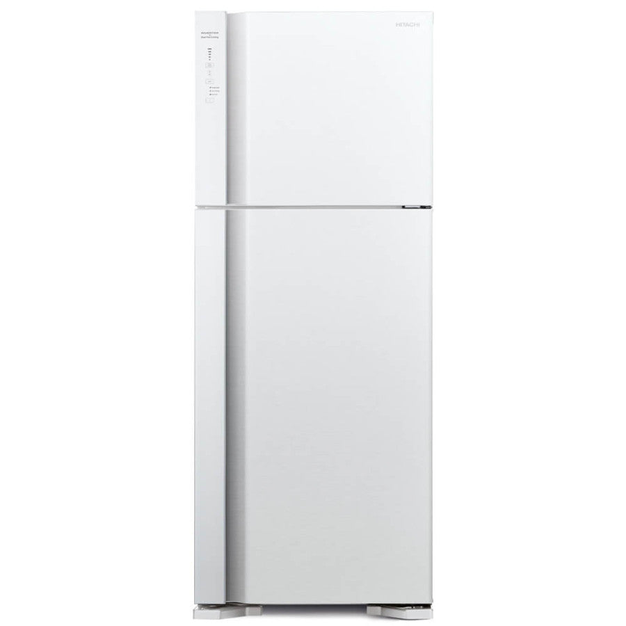 ثلاجة هيتاشي ببابين 20 قدم معدن ابيض- HRTN7489DFPWHIQ Hitachi 2-door refrigerator, 20 cubic feet, white metal