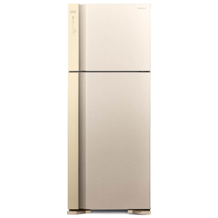 ثلاجة هيتاشي ببابين 20 قدم معدن بيجي-HRTN7489DFBEGIQ Hitachi 2-door refrigerator, 20 cubic feet, metal, beige