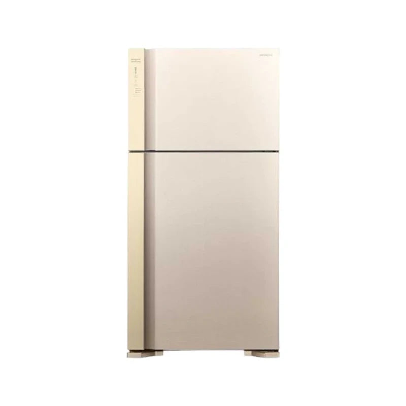 ثلاجة هيتاشي بابين - 25 قدم بيجي-R-V765PUQ7-1 BEG Hitachi 2-Door Refrigerator - 25 cu ft Beige