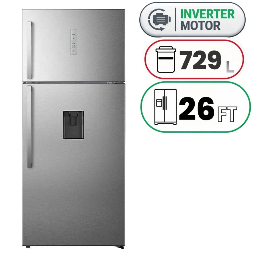 ثلاجة – 729 لتر – 26 قدم – إنفرتر – فضي Refrigerator - 729 L - 26.0 Ft - Inverter - Silver RT729N4WSU