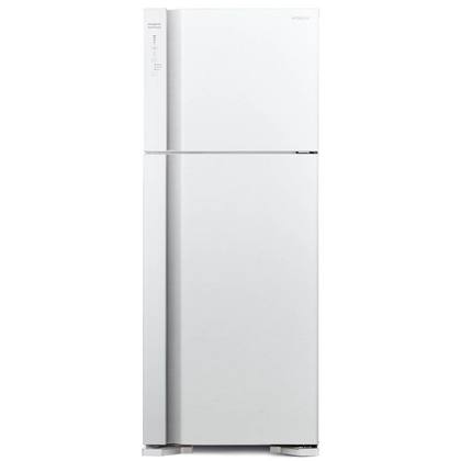 ثلاجة هيتاشي ببابين 20 قدم معدن ابيض- HRTN7489DFPWHIQ Hitachi 2-door refrigerator, 20 cubic feet, white metal