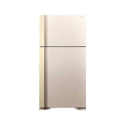 ثلاجة هيتاشي بابين - 25 قدم بيجي-R-V765PUQ7-1 BEG Hitachi 2-Door Refrigerator - 25 cu ft Beige